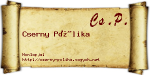 Cserny Pólika névjegykártya