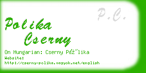 polika cserny business card